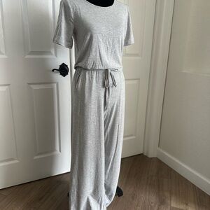 Gray Short Sleeve Jumpsuit